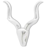 Décoration murale en forme de tête de gazelle en aluminium Argent 50cm