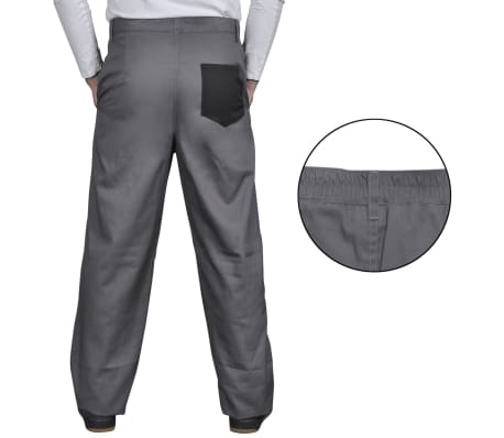 Men's Work Pants Size L Grey