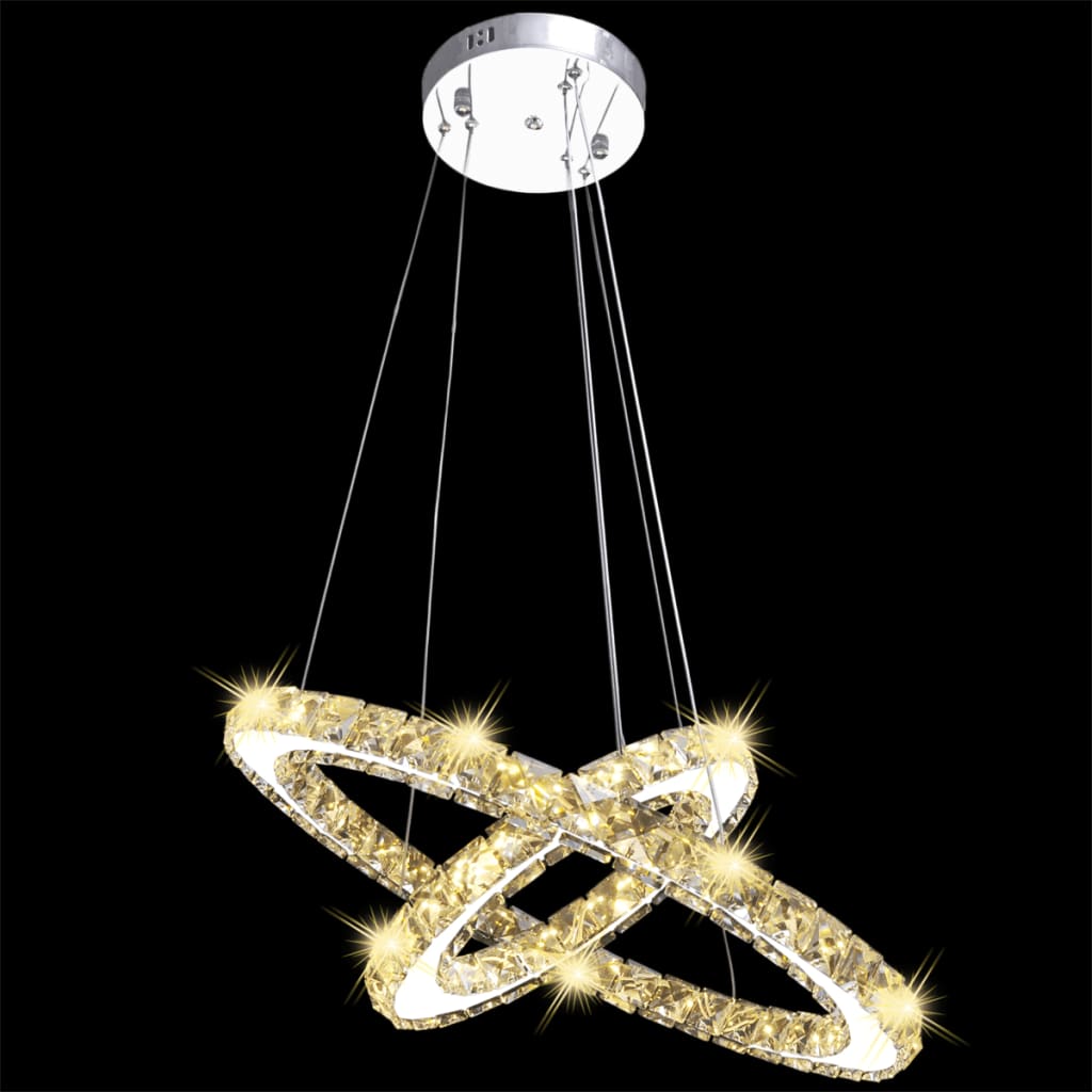 VidaXL - vidaXL Hanglamp kristal dubbele ring LED 23,6 W