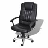 Luxury Office Chair Height Adjustable Swivel Seat Black