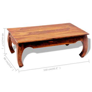 vidaXL Mesa de centro 40 cm madeira de sheesham sólida[4/8]