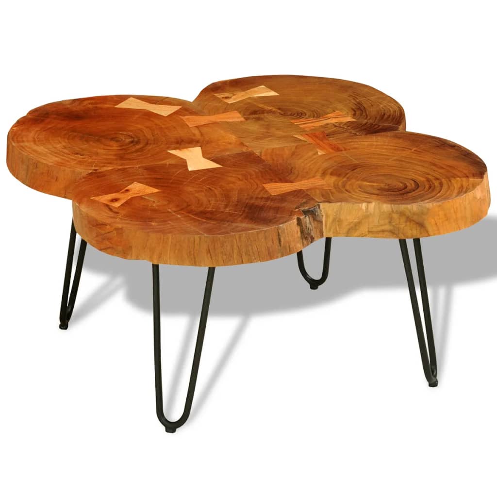 Konferenční stolek 35 cm 4 dřevěné koláče sheeshamové dřevo