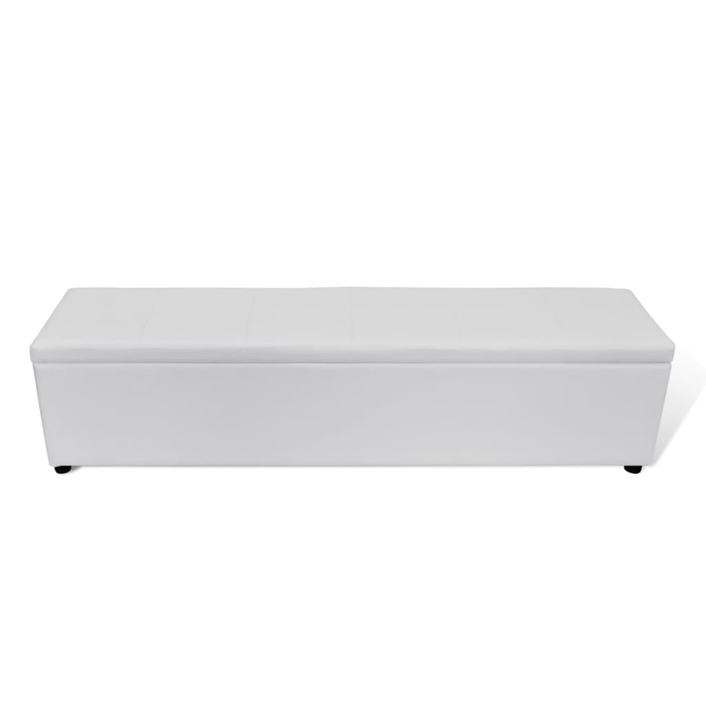 

White Storage Bench Large Size