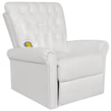 White Electric Artificial Leather Recliner Massage Chair