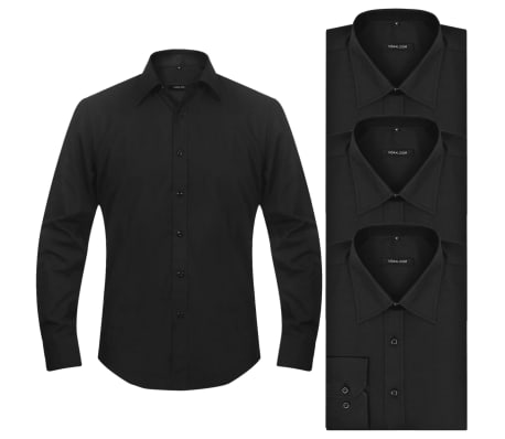 3 camisas de vestir para hombre talla M negro