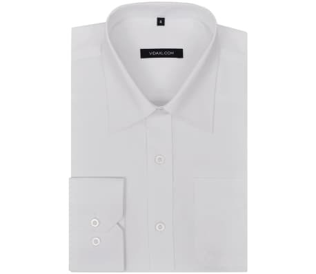 Chemise à manches longues pour Garçon Taille 104-110 Blanc