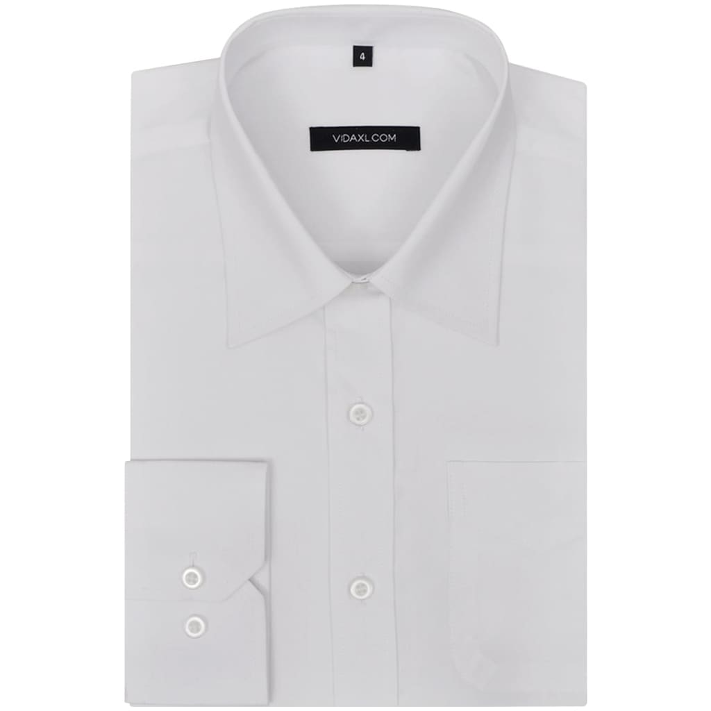 

vidaXL Blouse jongens lange mouwen effen wit maat 116-122