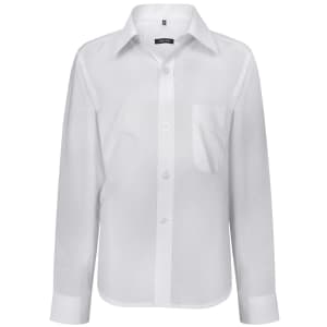 Shop Gutt Langermet Ensfarget Skjorte Hvit Strl 128 134 Gutt Langermet Ensfarget Skjorte Hvit Strl 128 134