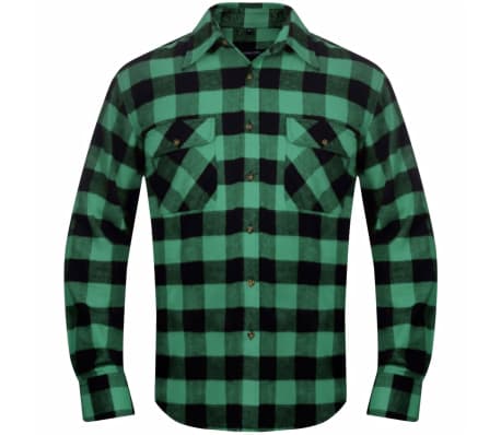 camisa xadrez masculina verde e preta