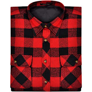 Herren Arbeitshemd Flanellhemd gepolstert rot-schwarz kariert XXXL