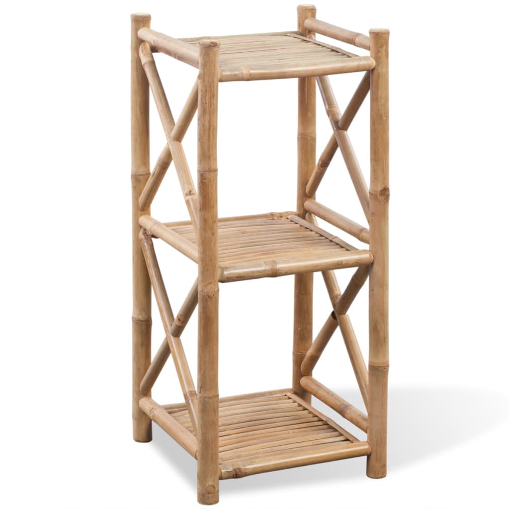 Photos - Wall Shelf VidaXL 3-Tier Bamboo Shelf Square 