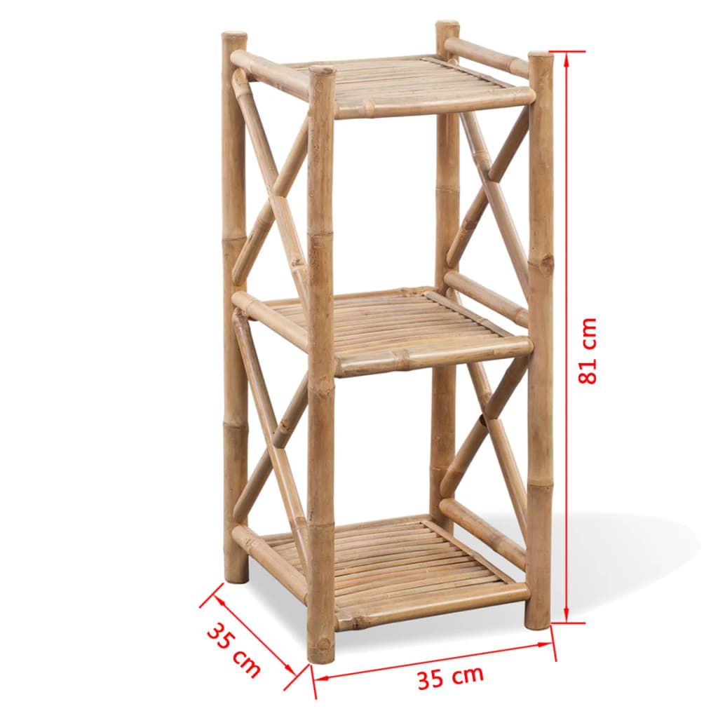 3-Tier Square Bamboo Shelf VidaXL 16 width=274