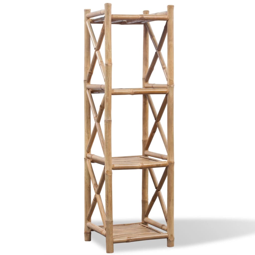 Photos - Wall Shelf VidaXL 4-Tier Bamboo Shelf Square 