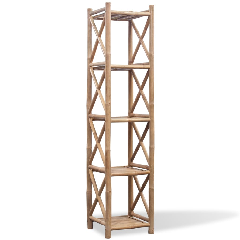 Photos - Wall Shelf VidaXL 5-Tier Bamboo Shelf Square 