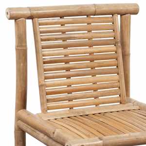 Barski stolčki 2 kosa iz bambusa - slika 8