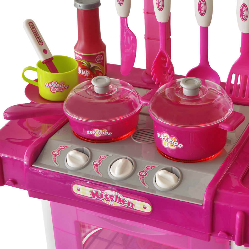 Gyerek játékkonyha fény és hangeffektussal rózsaszín 