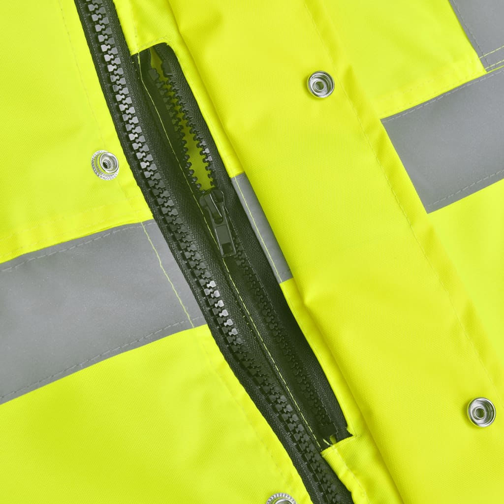 

vidaXL High-visibility jas geel maat L polyester mannen