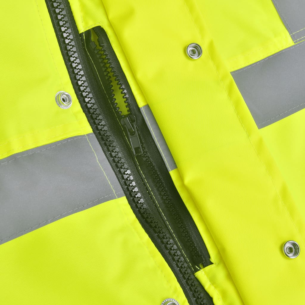 vidaXL chaqueta alta visibilidad para caballero amarilla+azul talla L