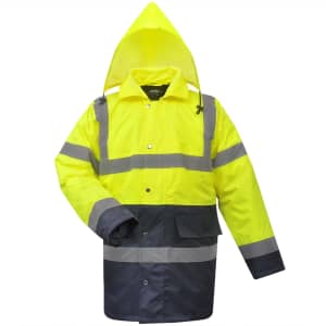Olcsó vidaXL férfi fényvisszaverő poliészter kabát méret XL Olcsó vidaXL férfi fényvisszaverő poliészter kabát méret XXL