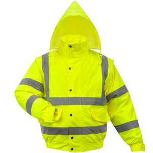 Herren Warnschutzjacke Pilotenjacke Arbeitsjacke gelb Gr. M Polyester