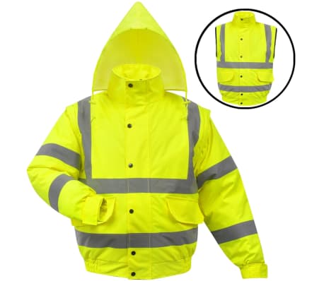 Olcsó vidaXL férfi fényvisszaverő poliészter kabát méret XXL Olcsó vidaXL férfi fényvisszaverő poliészter kabát méret XXL