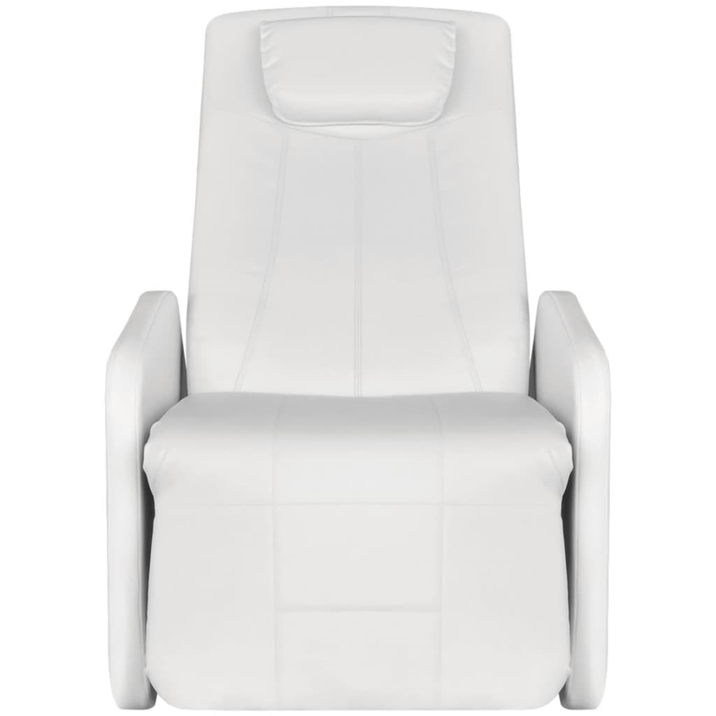 vidaXL Elektrische massagestoel/relaxfauteuil kunstleer wit