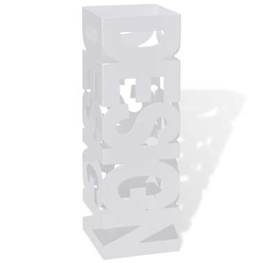 Suporte guarda-chuvas/de armazenamento quadrado branco aço 48,5 cm[1/5]
