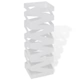 Hvit kvadratisk Paraplyholder Stokk i stål 48,5 cm
