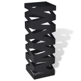 Sort kvadratisk Paraplyholder Stokk i stål 48,5 cm