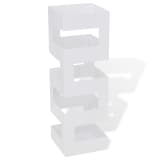 Hvit kvadratisk Paraplyholder Stokk i stål 48,5 cm