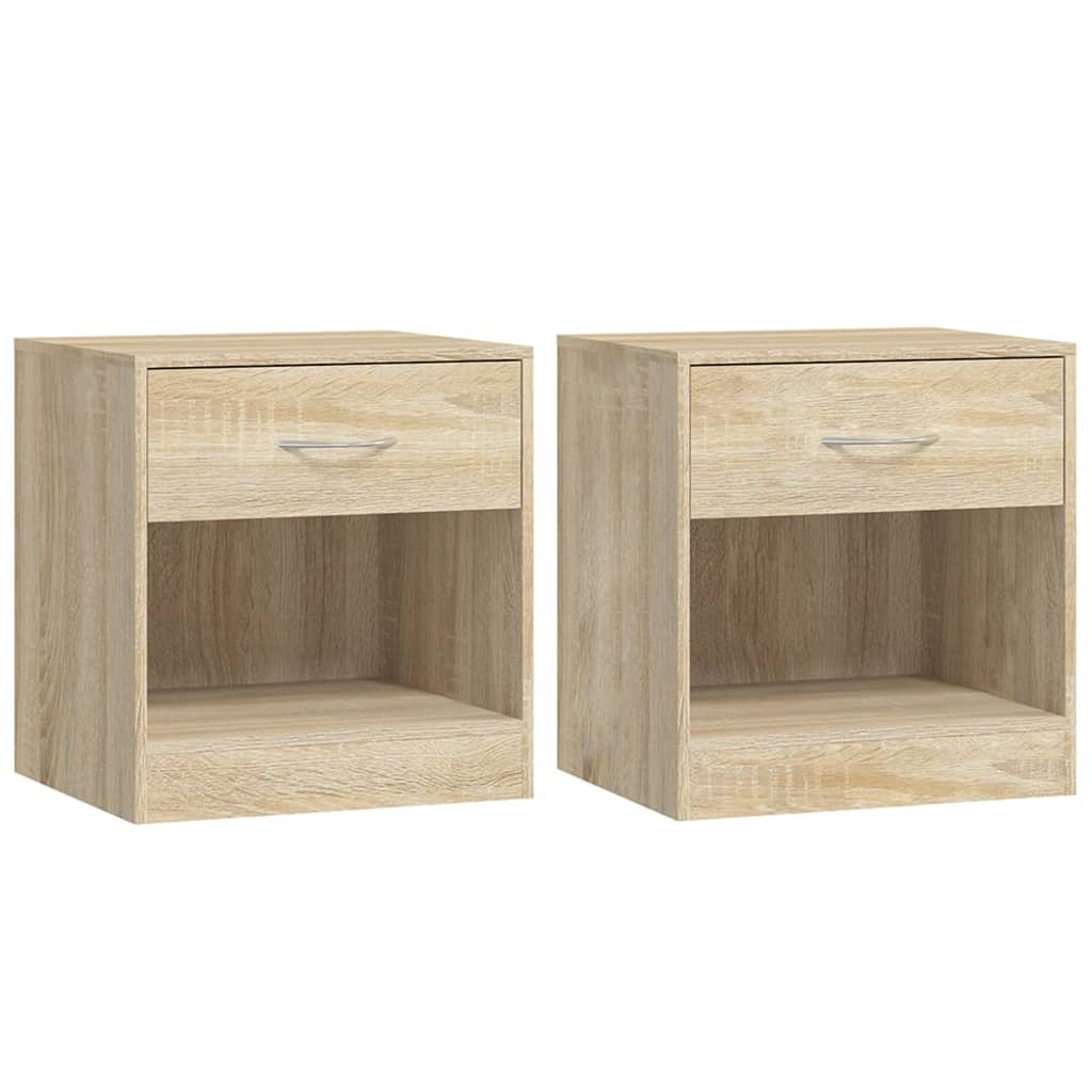 vidaXL Noční stolky 2 ks se zásuvkou barva dub