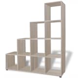 Treppenregal Stufenregal Bücherregal Standregal 142 cm Eichefarbe