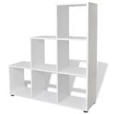 Treppenregal Stufenregal Bücherregal Standregal 107 cm weiß