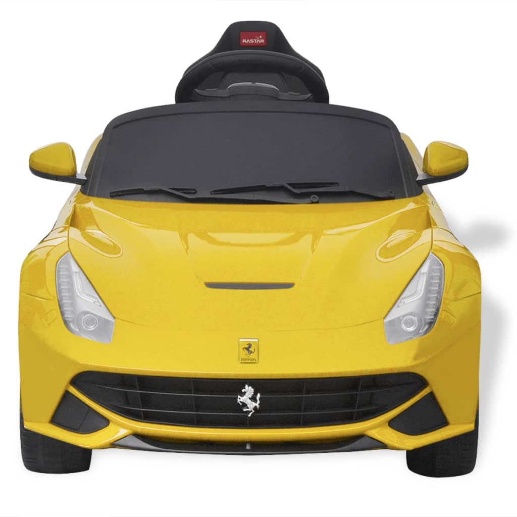 Dětské auto "Ferrari F12" žluté 6 V s dálkovým ovládáním