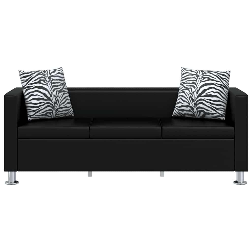 Thumbnail - vidaXL Sofa-Set Kunstleder 3-Sitzer und 2-Sitzer Schwarz
