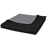 Copriletto reversibile Nero/Grigio 220 x 240 cm