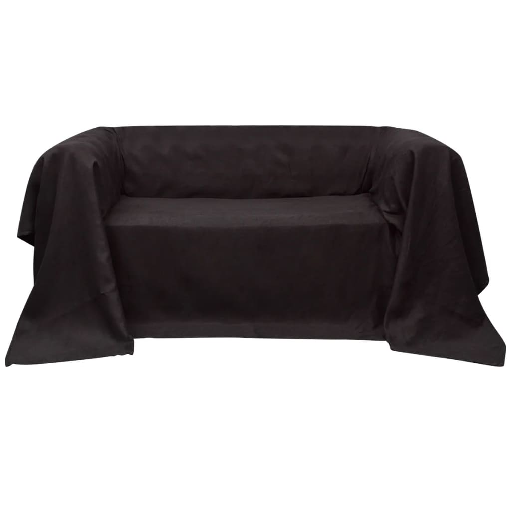 Mikro szálas kanapé terítő / védőhuzat 140 x 210 cm barna 