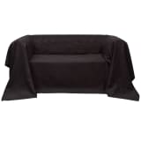 Micro-suede Couch Slipcover Brown 210 x 280 cm