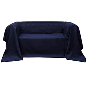Mikroseemisnahast diivanikate, tumesinine 140 x 210 cm