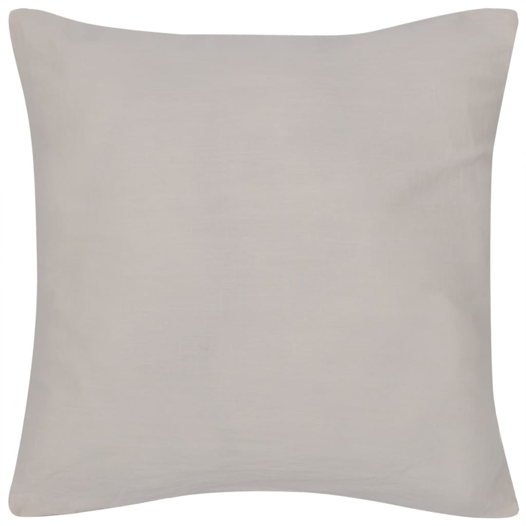 4 Beige Cushion Covers Cotton 40 x 40 cm