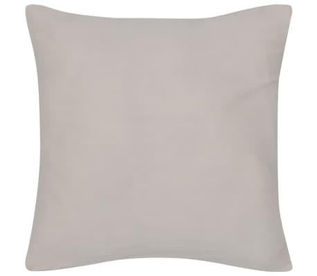 4 Beige Cushion Covers Cotton 40 x 40 cm