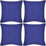 Sininen tyynynpäällinen 4 kpl Puuvilla 80 x 80 cm
