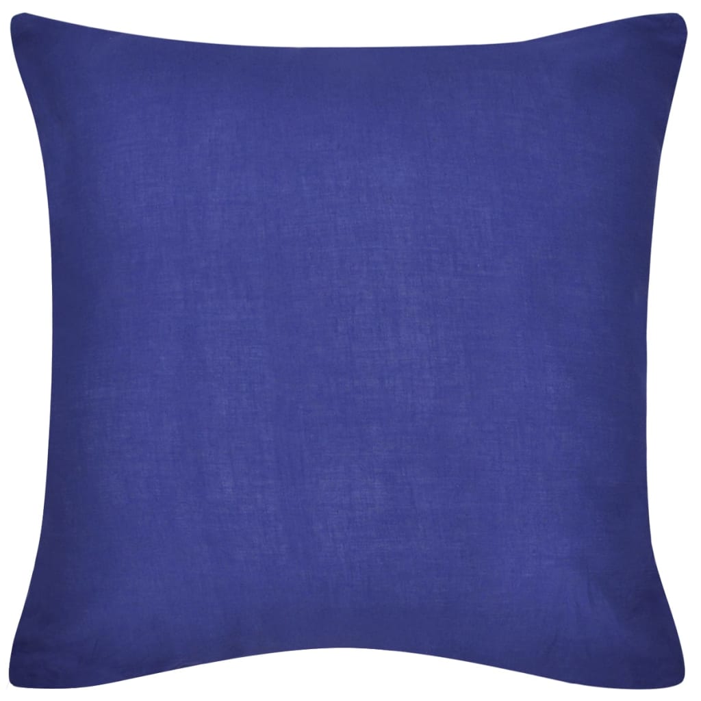 Petrashop 130921 4 Blue Cushion Covers Cotton 80 x 80 cm