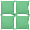 Diivanipadja katted 4 tk 40 x 40 cm roheline