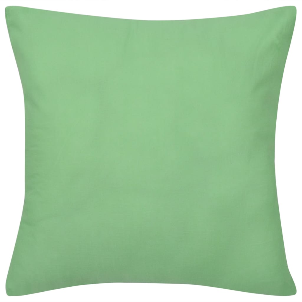 vidaXL Housses de coussin 4 pcs Coton Vert pomme 50x50 cm