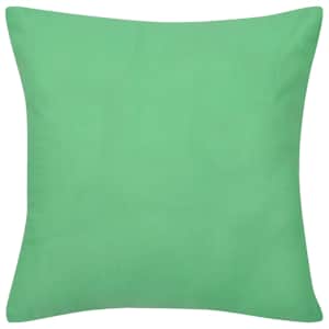 4 Šviesiai Žali Pagalvėlių Užvalkalai, Medvilnė, 50 x 50 cm