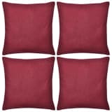 Viininpunainen Tyynynpäällinen Puuvilla 4kpl 40 x 40 cm