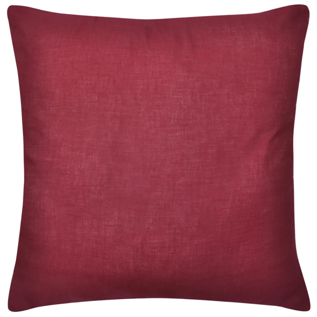 Viininpunainen Tyynynpäällinen Puuvilla 4kpl 40 x 40 cm