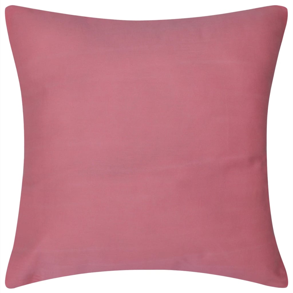 130935 4 Pink Cushion Covers Cotton 50 x 50 cm