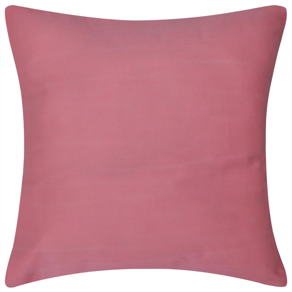 130935 4 Pink Cushion Covers Cotton 50 x 50 cm 